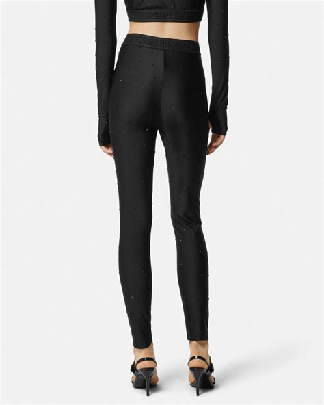 versace logo leggings|Versace leggings outlet.